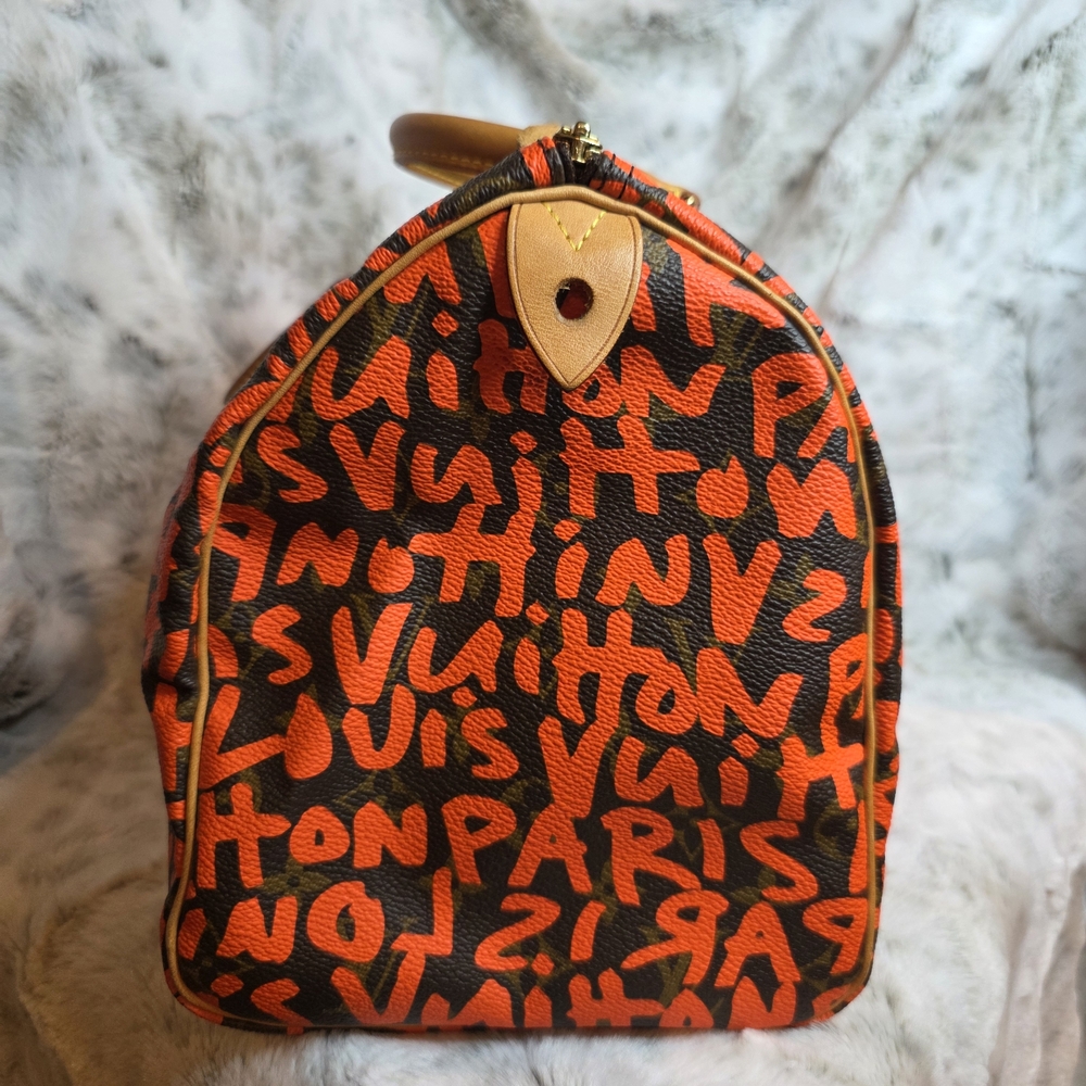 Louis Vuitton Bold Orange and Brown Satchel - Picture 9 of 15